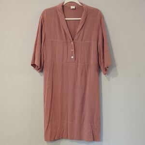 Poetry Dress Blush Pink Half Sleeve Tencel Linen size 10